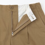 婦人　ムラ糸　チノタックワイドパンツ　股下長め