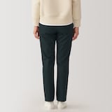 婦人　ストレッチチノ　スリムテーパードパンツ　股下長め