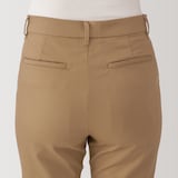 婦人　ストレッチチノ　スリムテーパードパンツ　股下長め