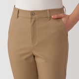 婦人　ストレッチチノ　スリムテーパードパンツ　股下長め