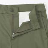 婦人　ストレッチチノ　スリムテーパードパンツ　股下長め