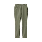 婦人　ストレッチチノ　スリムテーパードパンツ　股下長め