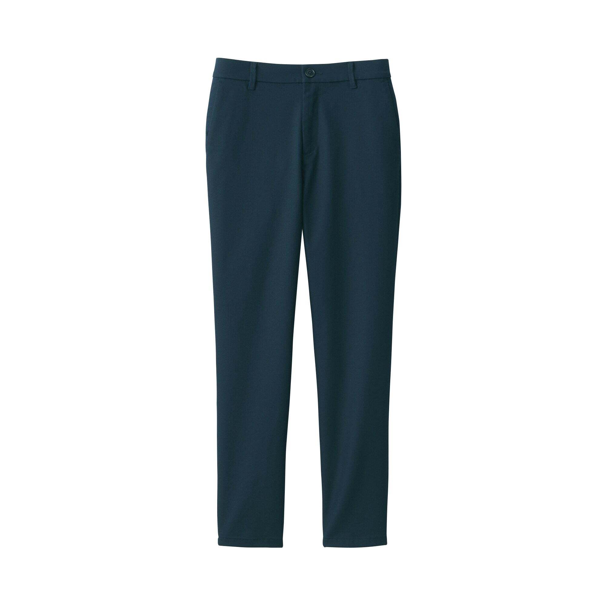 婦人　ストレッチチノ　スリムテーパードパンツ　股下長め