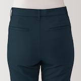 婦人　ストレッチチノ　スリムテーパードパンツ　股下長め