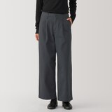 婦人　ムラ糸　チノタックワイドパンツ　股下短め（ＯＳ）