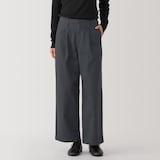 婦人　ムラ糸　チノタックワイドパンツ　股下短め（ＯＳ）