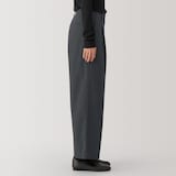 婦人　ムラ糸　チノタックワイドパンツ　股下短め（ＯＳ）