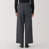 婦人　ムラ糸　チノタックワイドパンツ　股下短め（ＯＳ）