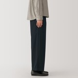 婦人　ムラ糸　チノタックワイドパンツ　股下短め（ＯＳ）