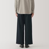 婦人　ムラ糸　チノタックワイドパンツ　股下短め（ＯＳ）