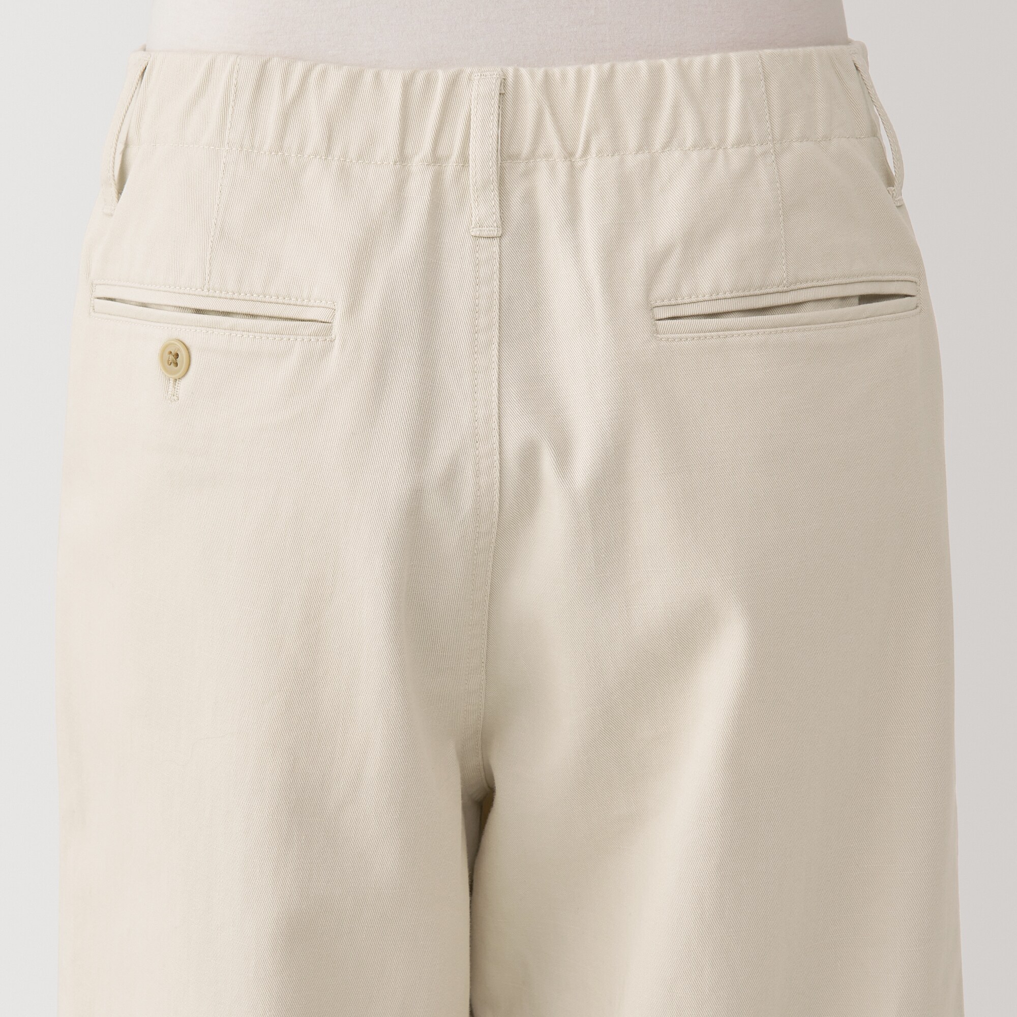 婦人 ムラ糸 チノタックワイドパンツ 股下短め（OS） | 無印良品