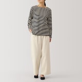 婦人　ムラ糸　チノタックワイドパンツ　股下短め（ＯＳ）