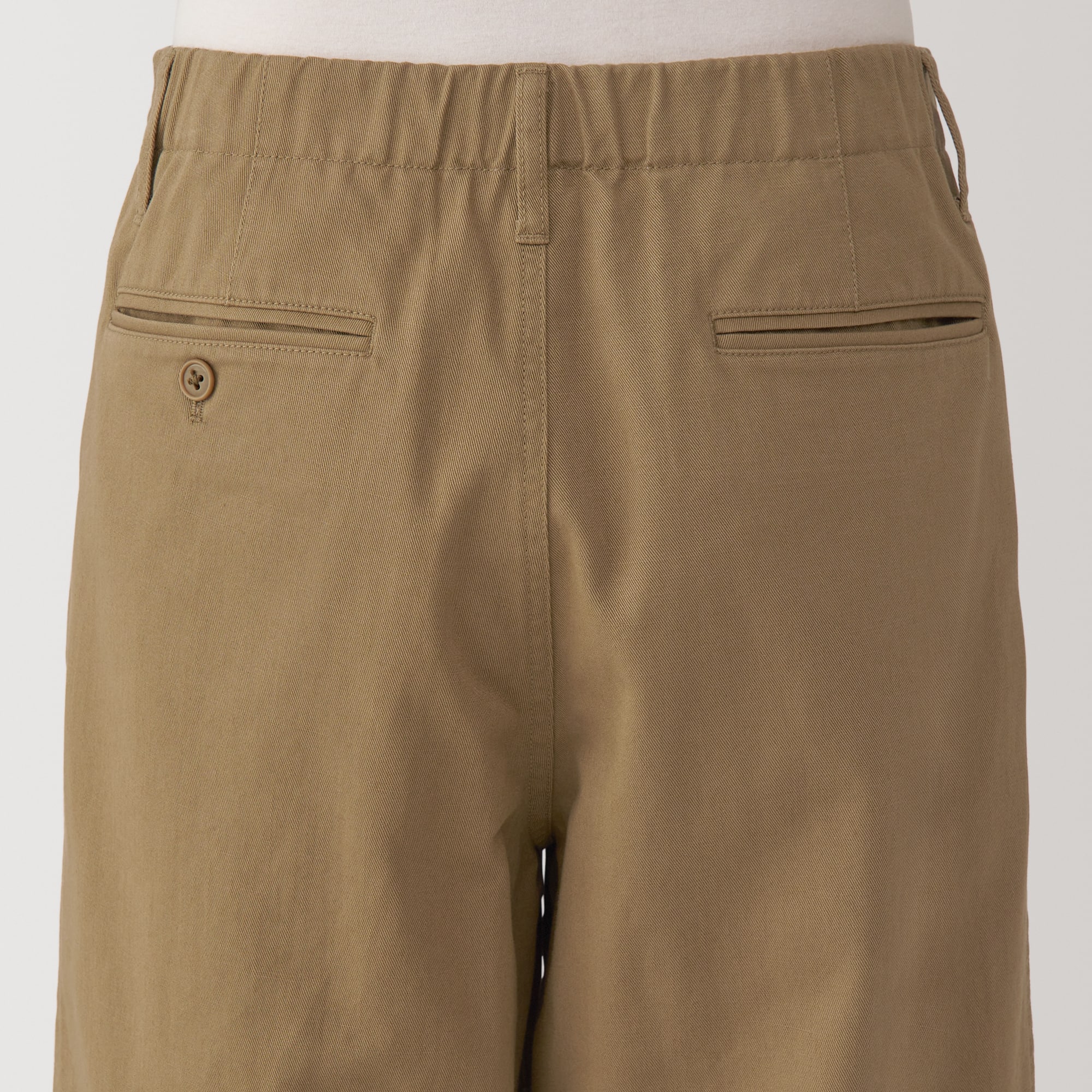 婦人 ムラ糸 チノタックワイドパンツ 股下短め（OS） | 無印良品