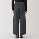 婦人　ムラ糸　チノタックワイドパンツ　股下短め（ＯＳ）