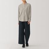 婦人　ムラ糸　チノタックワイドパンツ　股下短め（ＯＳ）