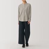 婦人　ムラ糸　チノタックワイドパンツ　股下短め（ＯＳ）