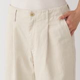 婦人　ムラ糸　チノタックワイドパンツ　股下短め（ＯＳ）