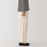 婦人　ムラ糸　チノタックワイドパンツ　股下短め（ＯＳ）