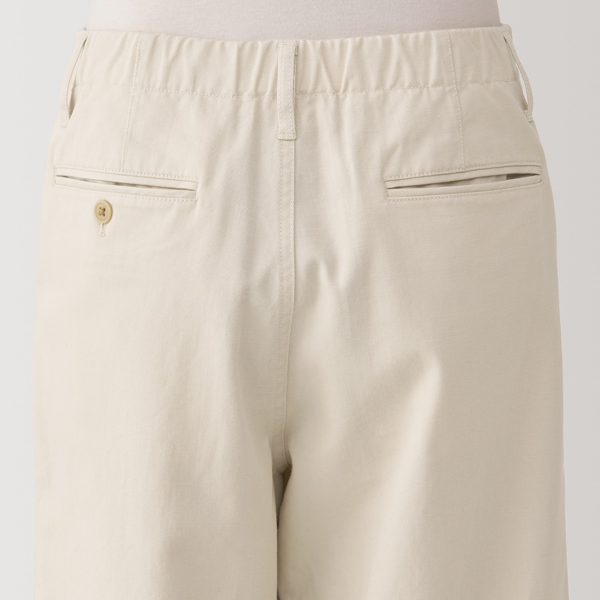 婦人　ムラ糸　チノタックワイドパンツ　股下短め（ＯＳ）