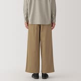 婦人　ムラ糸　チノタックワイドパンツ　股下短め（ＯＳ）