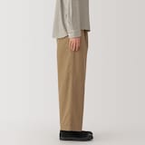 婦人　ムラ糸　チノタックワイドパンツ　股下短め（ＯＳ）