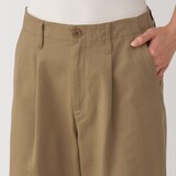 婦人　ムラ糸　チノタックワイドパンツ　股下短め（ＯＳ）