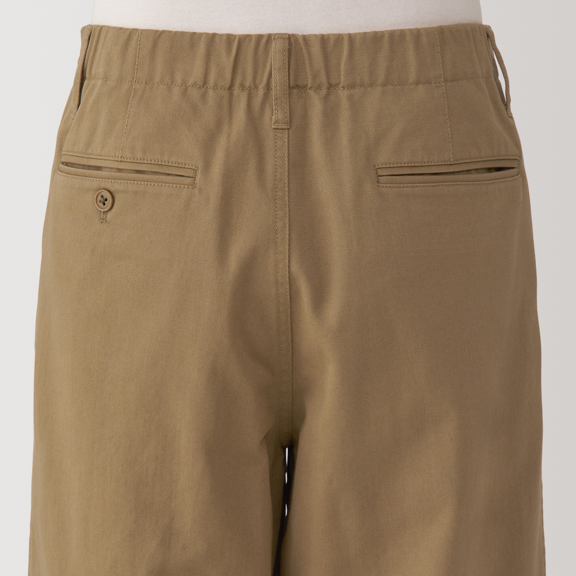 婦人　ムラ糸　チノタックワイドパンツ　股下短め（ＯＳ）