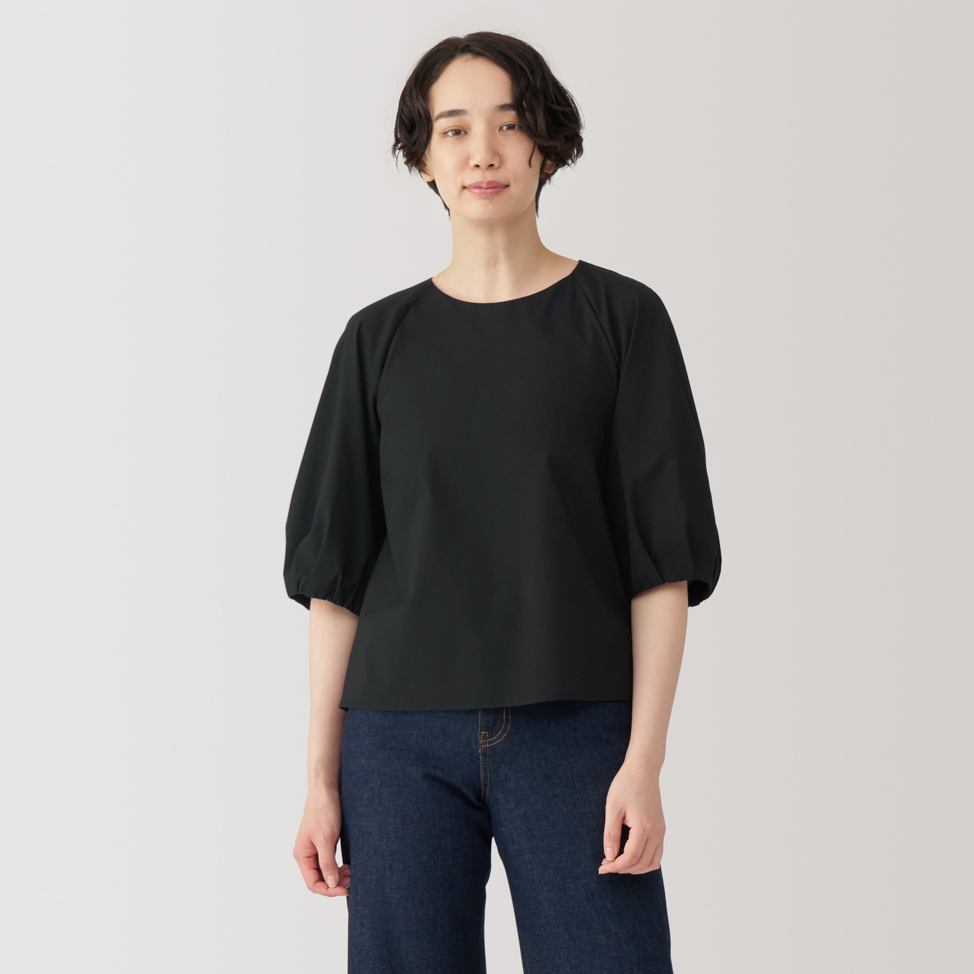 SOÉJU ネイビー Aラインチュニックブラウス Aラインチュニックブラウス - SOÉJU online store｜上質な大人の