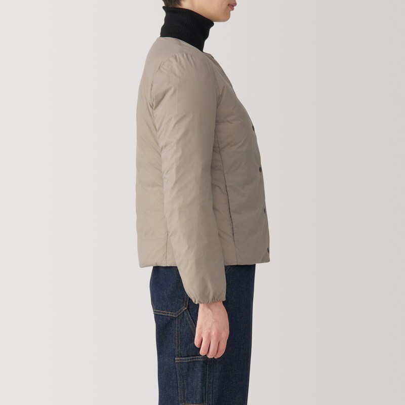 婦人 軽量ダウンノーカラージャケット（帯電防止裏地） | 無印良品