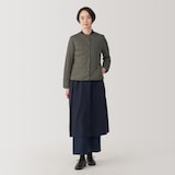 婦人　軽量ダウンノーカラージャケット（帯電防止裏地）