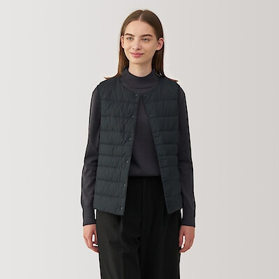 婦人　軽量ダウンノーカラーベスト（帯電防止裏地）（2024年仕様）