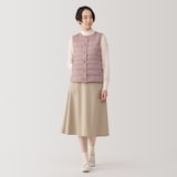 婦人　軽量ダウンノーカラーベスト（帯電防止裏地）