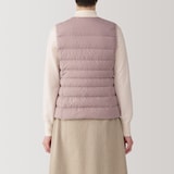 婦人　軽量ダウンノーカラーベスト（帯電防止裏地）