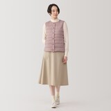 婦人　軽量ダウンノーカラーベスト（帯電防止裏地）