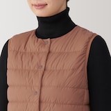 婦人　軽量ダウンノーカラーベスト（帯電防止裏地）