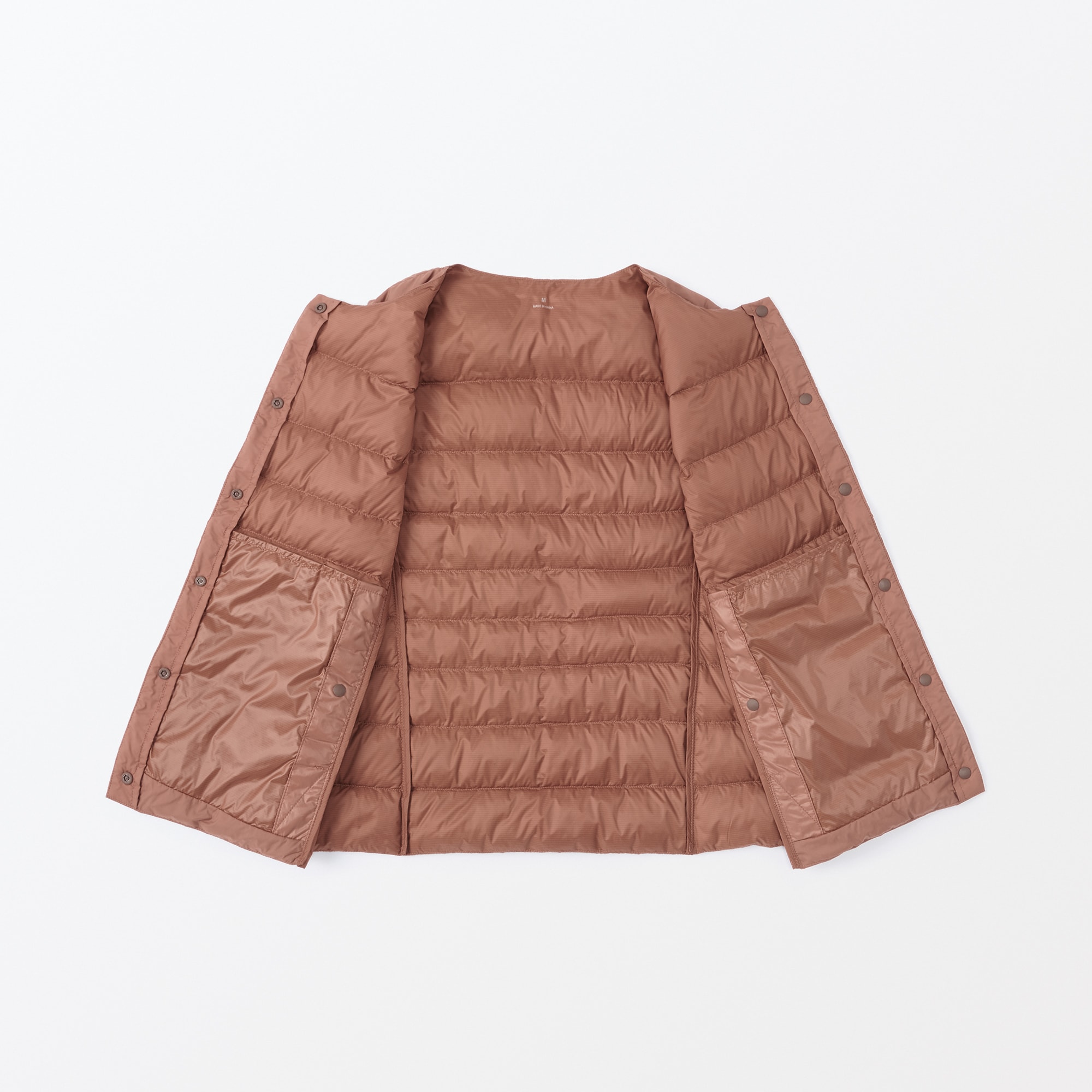 婦人　軽量ダウンノーカラーベスト（帯電防止裏地）