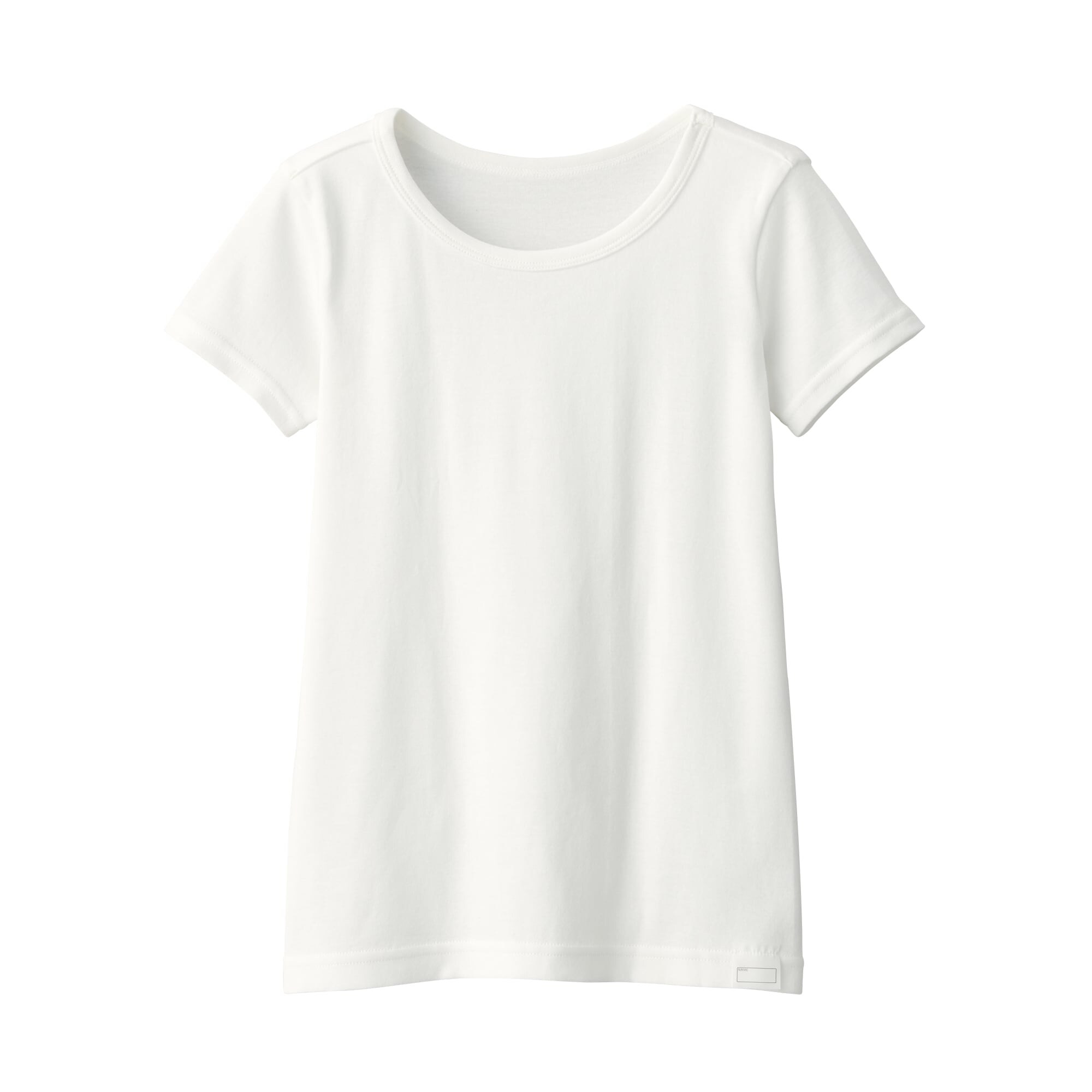 キッズ　フライス編みクルーネック半袖Ｔシャツ【インナー】