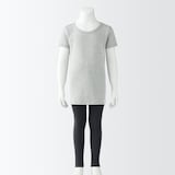 キッズ　フライス編みクルーネック半袖Ｔシャツ【インナー】