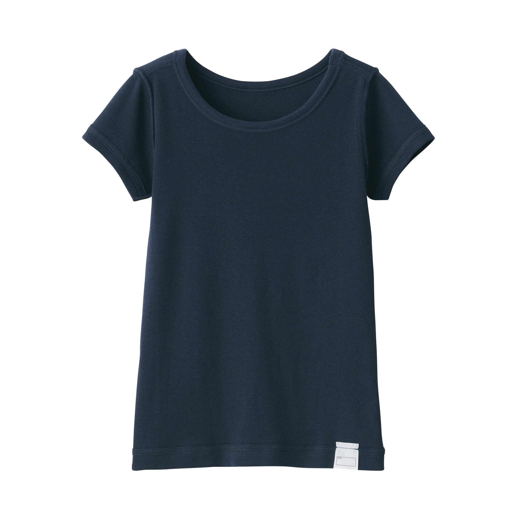 ベビー　フライス編みクルーネック半袖Ｔシャツ【インナー】