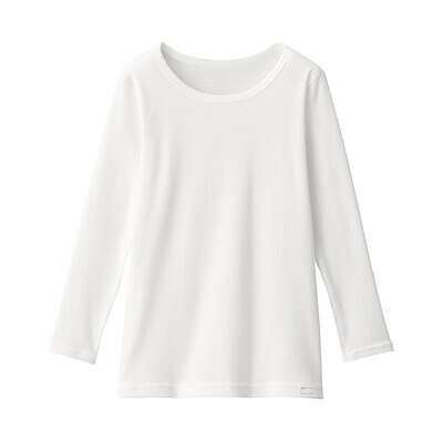 キッズ　あったか綿　クルーネック長袖Ｔシャツ