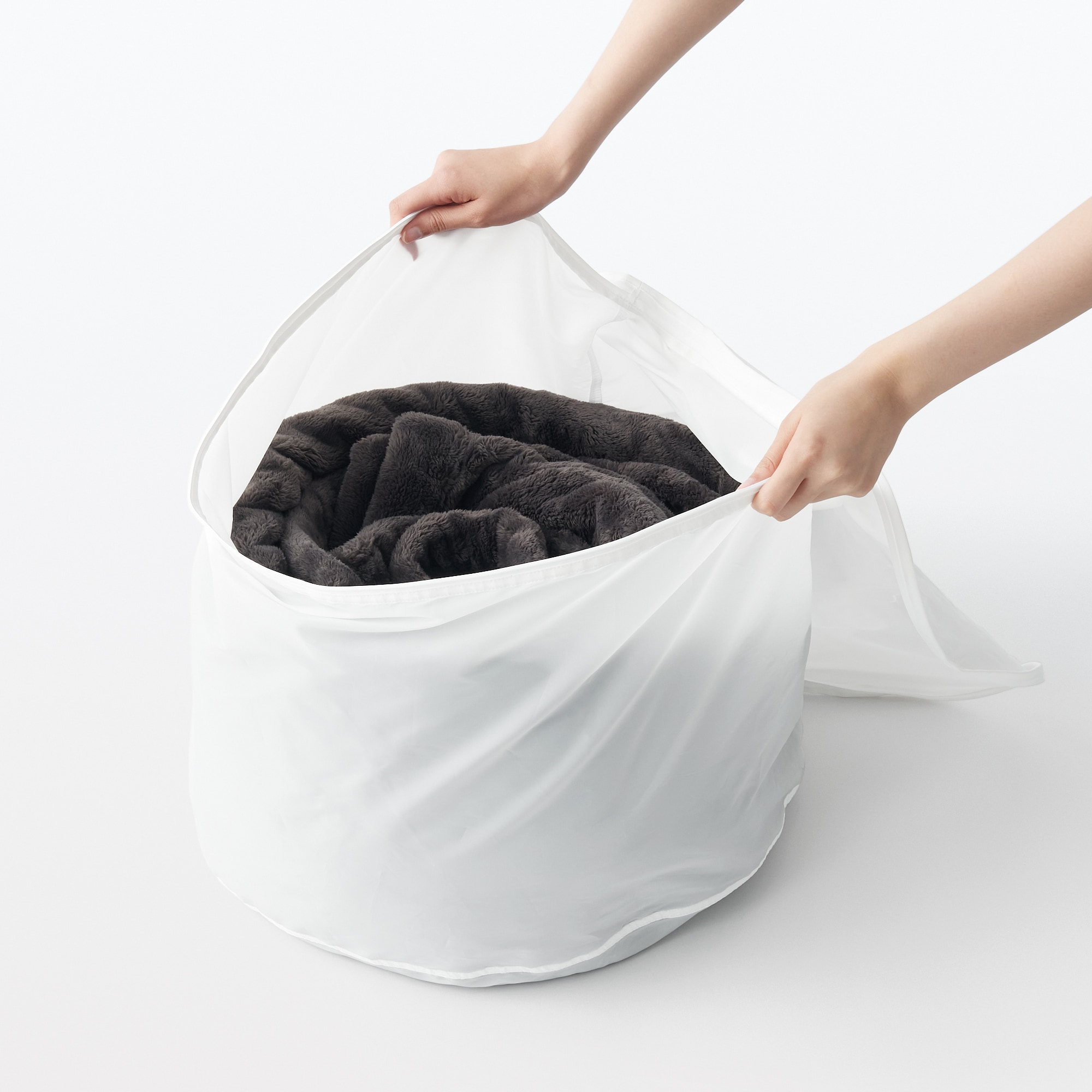 高密度織　繊維くずを通しにくい洗濯ネット　大物用