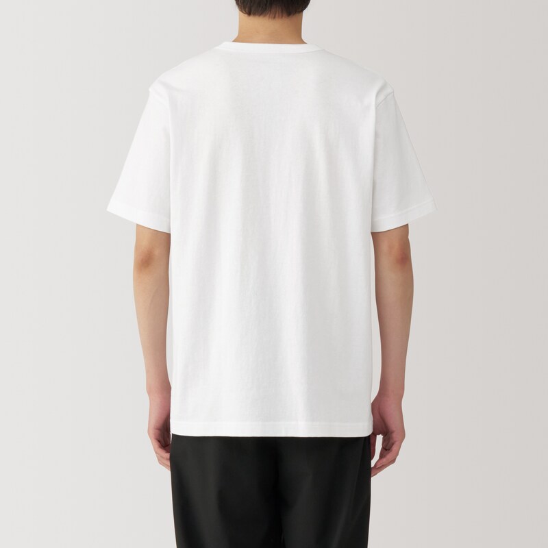 紳士 洗いざらし太番手クルーネック半袖Tシャツ | 無印良品 