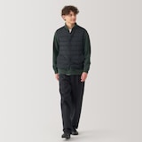 紳士　軽量ダウンノーカラーベスト（帯電防止裏地）