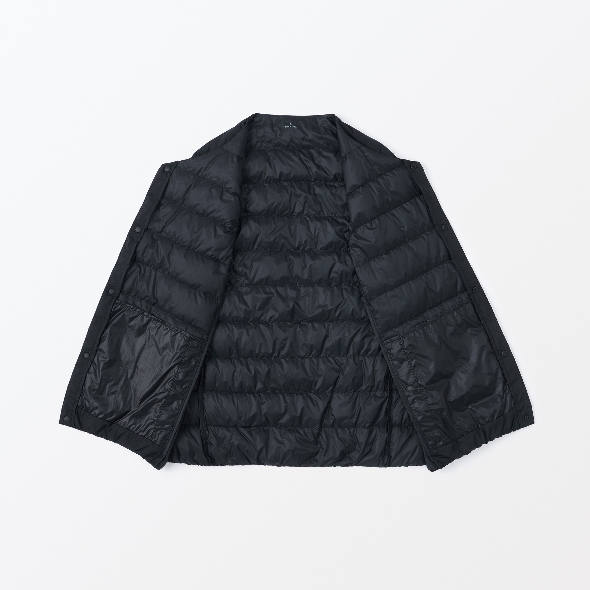 紳士 軽量ダウンノーカラーベスト（帯電防止裏地） | 無印良品