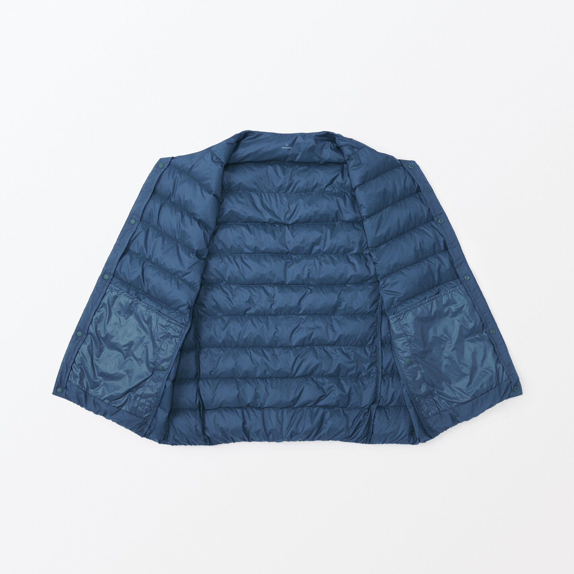 紳士 軽量ダウンノーカラーベスト（帯電防止裏地） | 無印良品