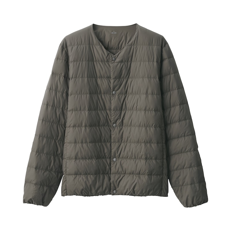 紳士 軽量ダウンノーカラージャケット（帯電防止裏地） | 無印良品 