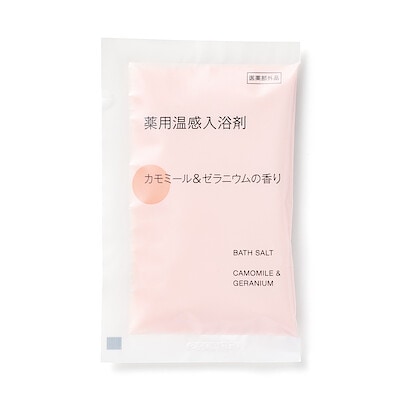 【季節限定】薬用温感入浴剤　カモミール＆ゼラニウムの香り（分包）　４０ｇ