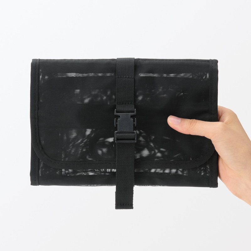 ナイロンメッシュ吊るして使える洗面用具ケース