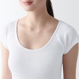 婦人　フライス編みフレンチスリーブＴシャツ