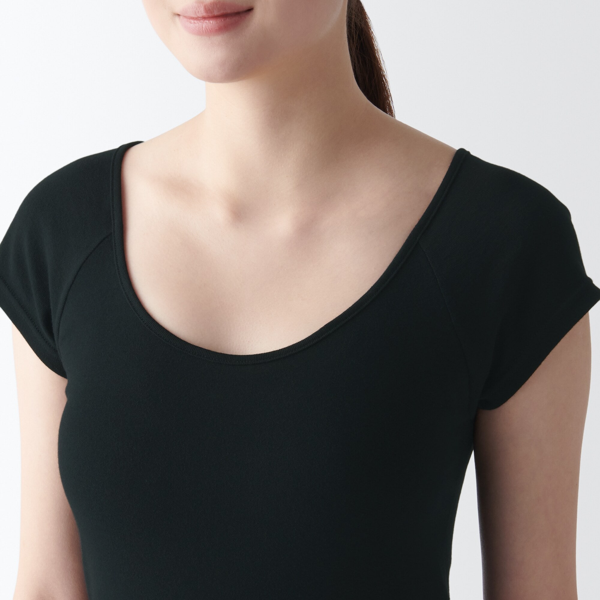 婦人　フライス編みフレンチスリーブＴシャツ